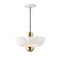 Maxim Lighting Poppy 12'' Pendant, White/Satin Brass 11391WTSBR - alternate 1